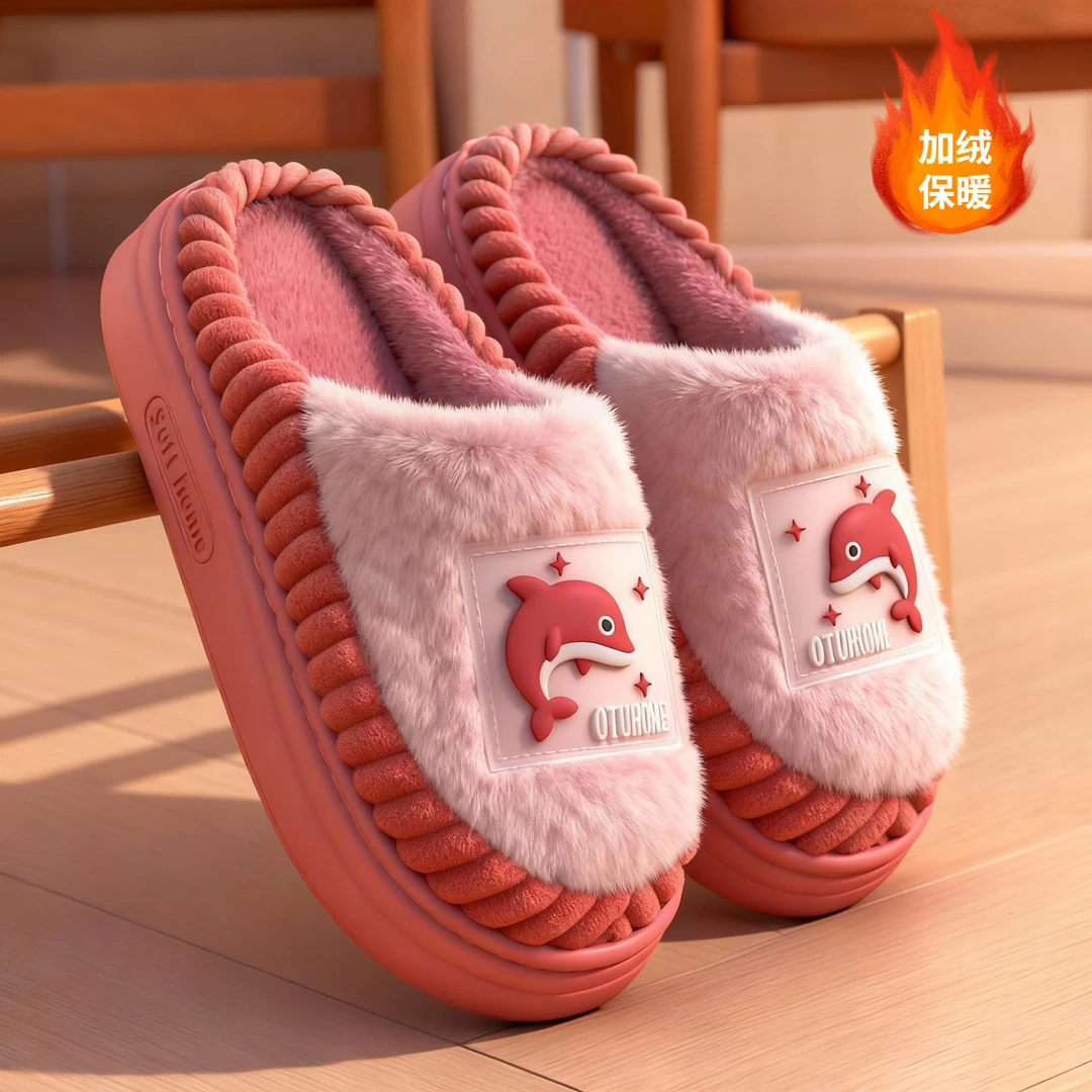 棉拖鞋男士大码冬季加厚保暖棉鞋男室内家居家防滑加绒加厚底外穿