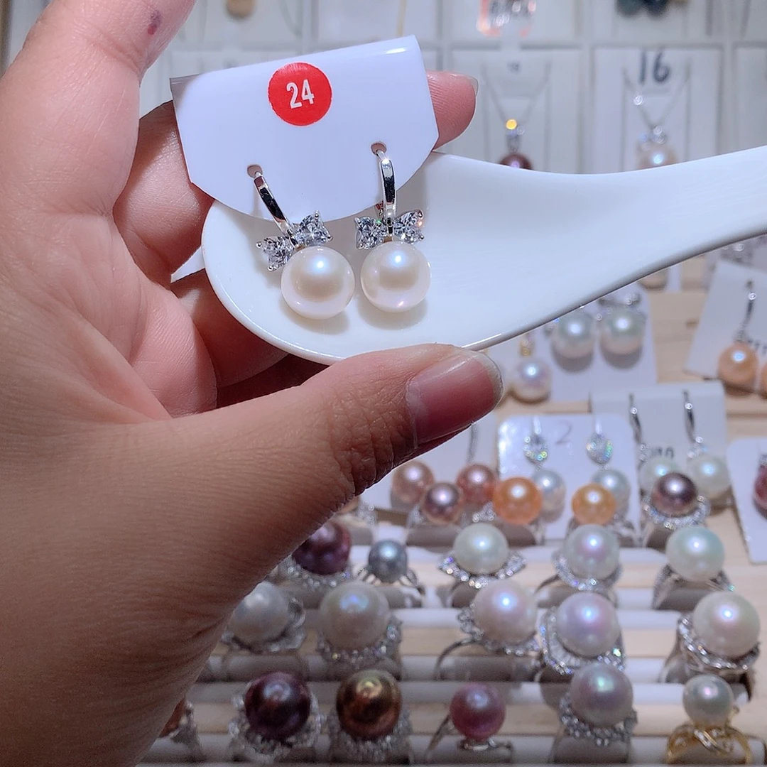 淡水珍珠未镶嵌耳饰CC11.5mm