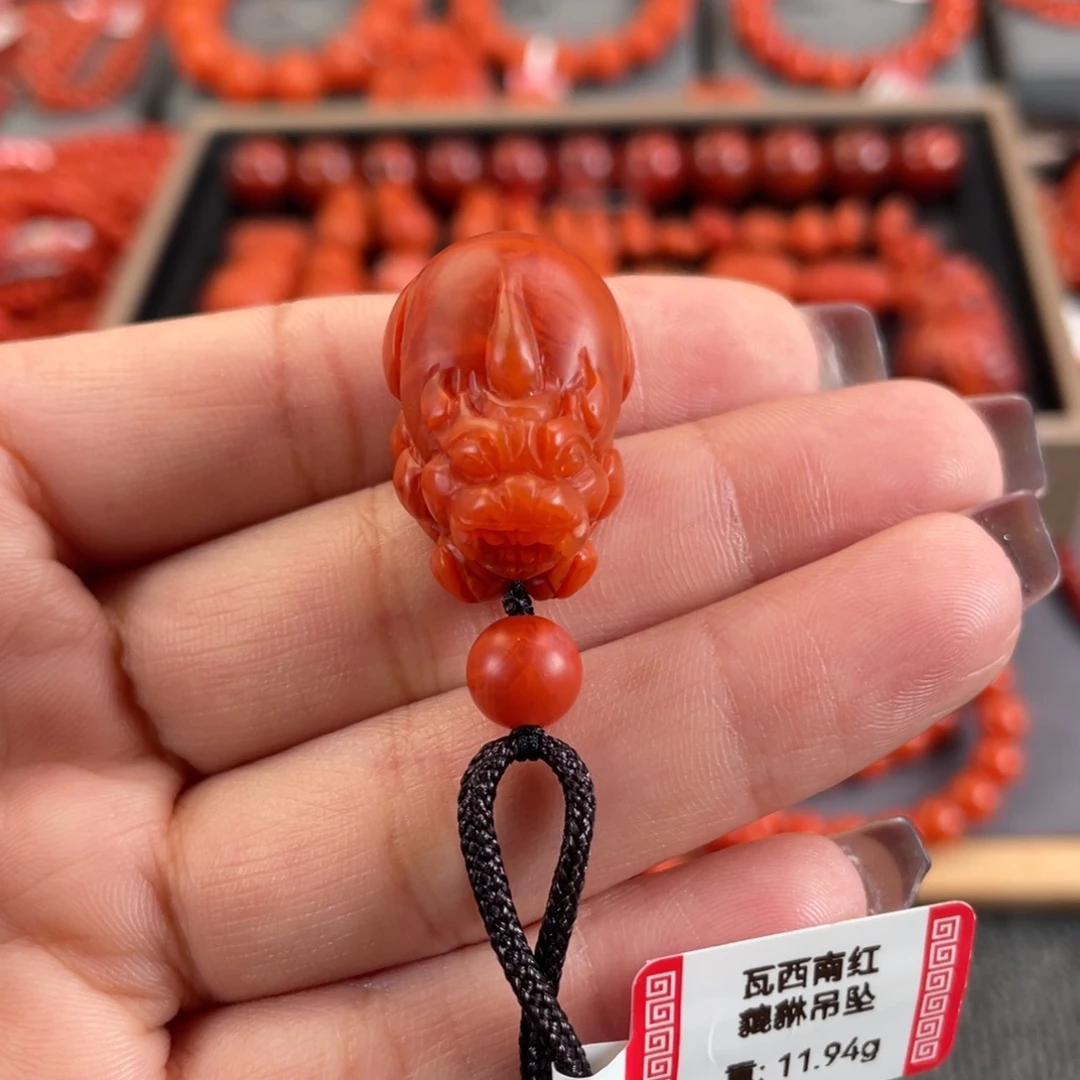 南红玛瑙未镶嵌吊坠(不含链)瓦西南红貔貅