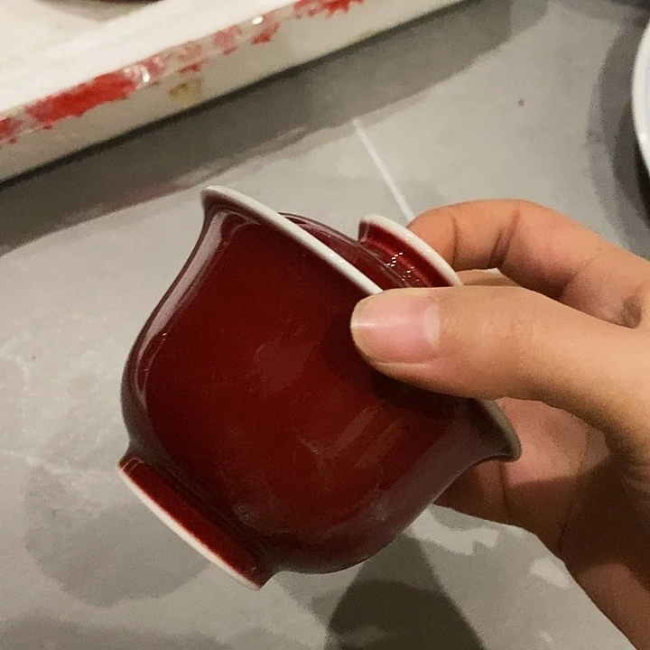陶摆件双十二特盖碗