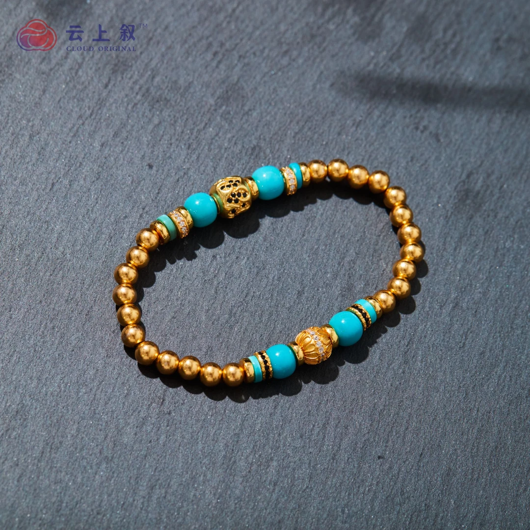 【云上叙】28 QJDXYGD094086-A 绿松单圈手串-多样性发一件