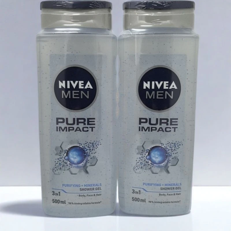 Nivea/妮维雅男士清爽净肤沐浴露三合一德国进口保质期2027年