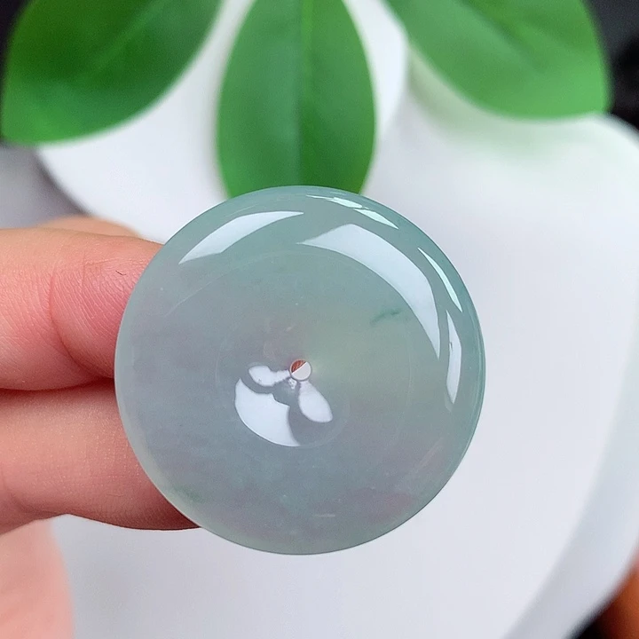 颈饰未镶嵌翡翠平安扣 28.9x5.4mm