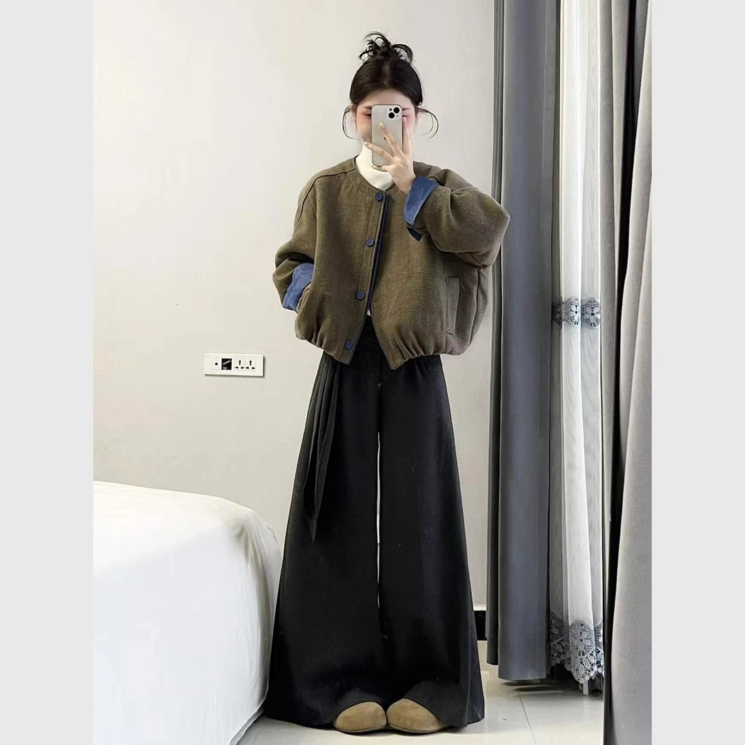 复古风韩系短外套秋季新款宽松设计感休闲气质小个子显瘦百搭上衣