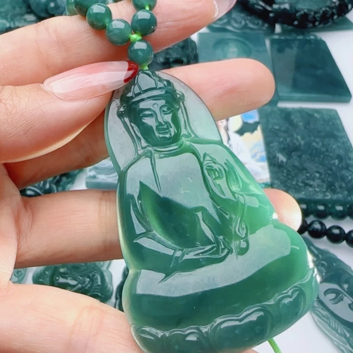 翡翠未镶嵌颈饰多样性发货天然A货翡翠