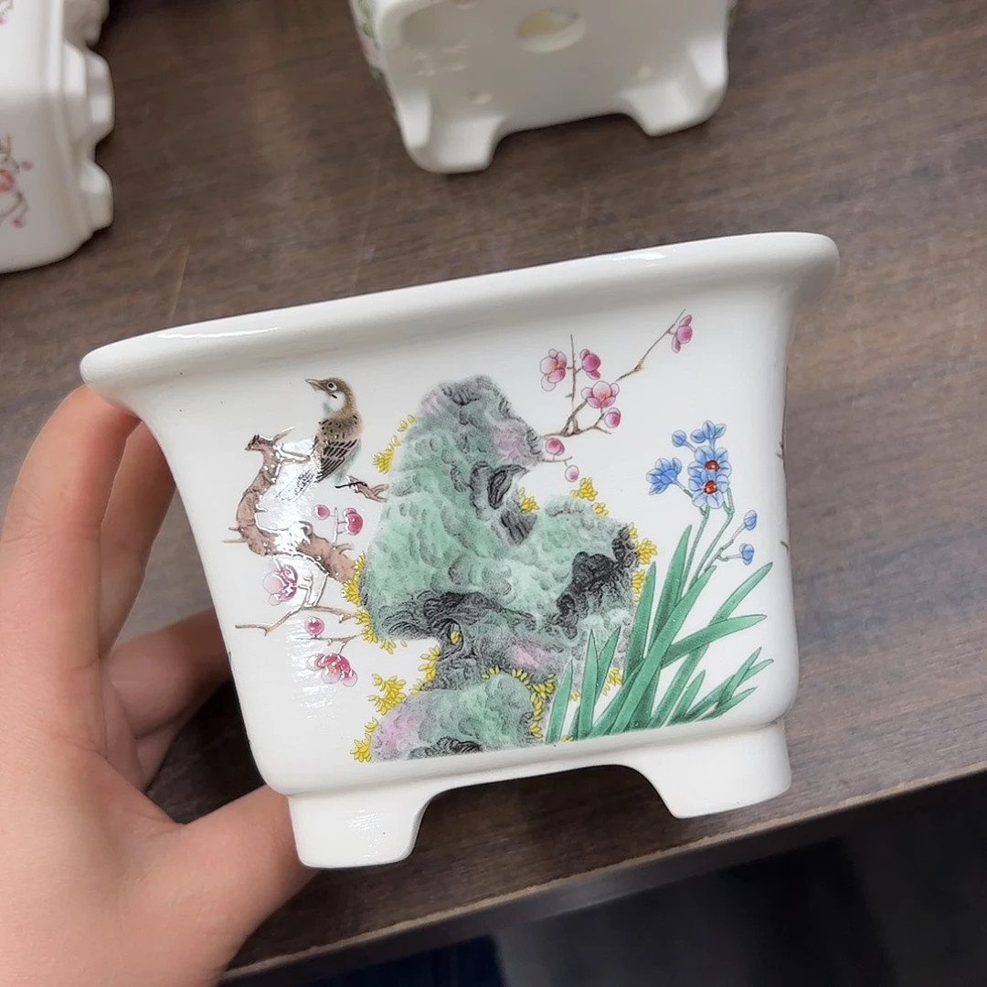 紫砂花盆348号瑕疵13/9cm