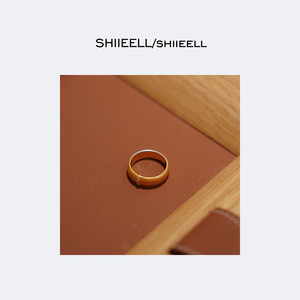 合金戒指 SHIIEELL 现货经典手工环戒气质百搭光面戒指女Z0606