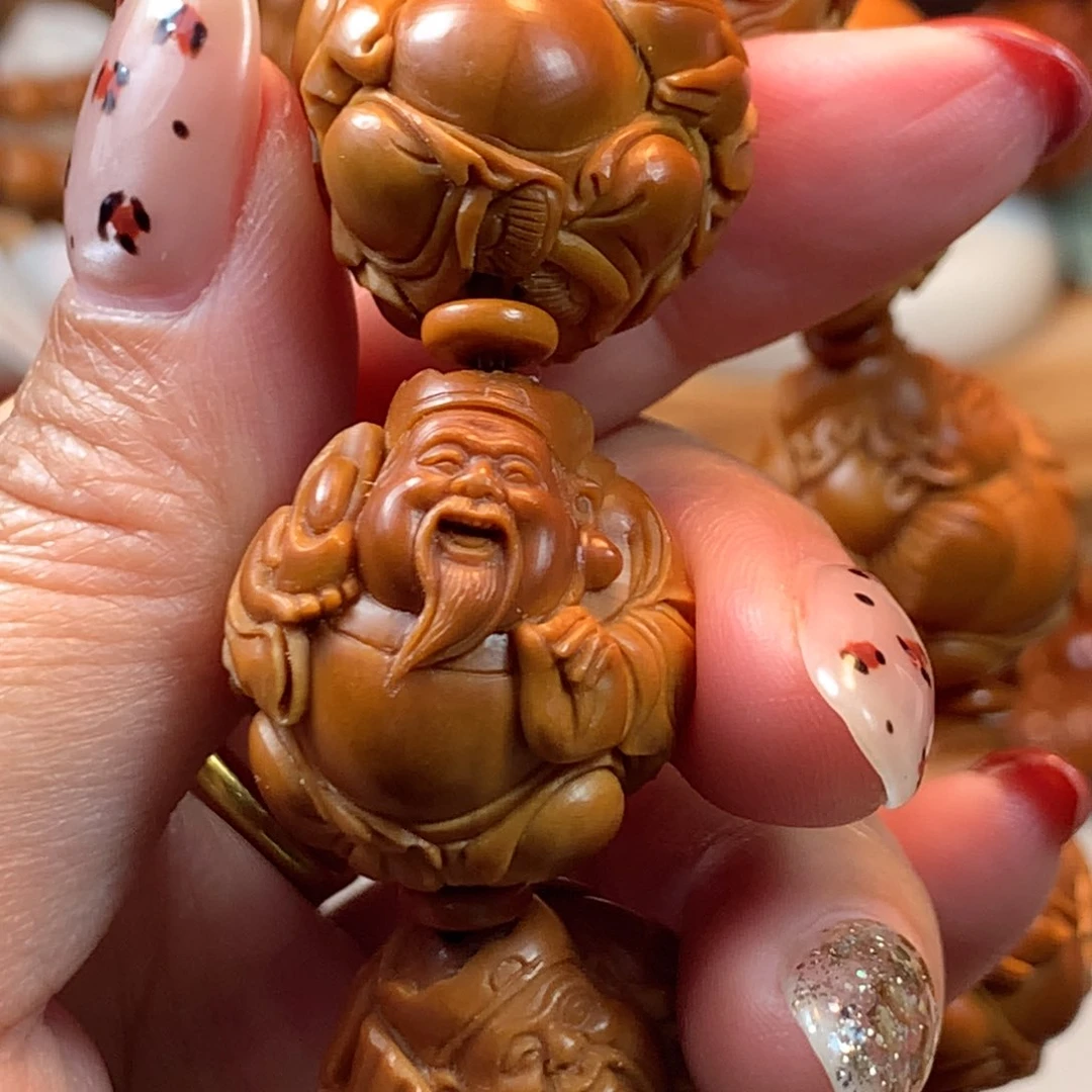 手串/手链橄榄核平***?橄榄核八大财神