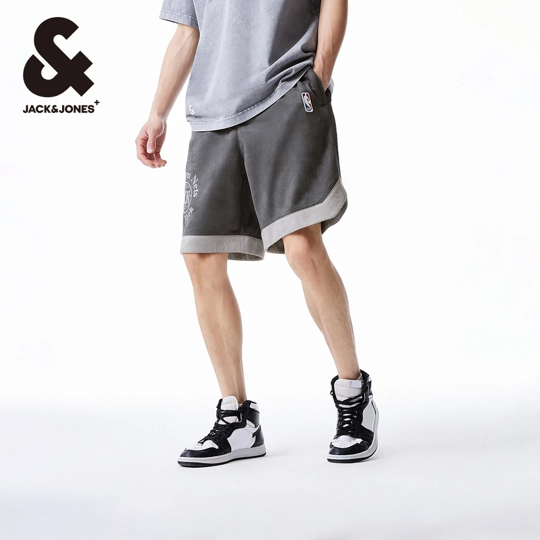 【商场同款】杰克琼斯男装休闲短裤男款夏季NBA联名布鲁克林篮网队