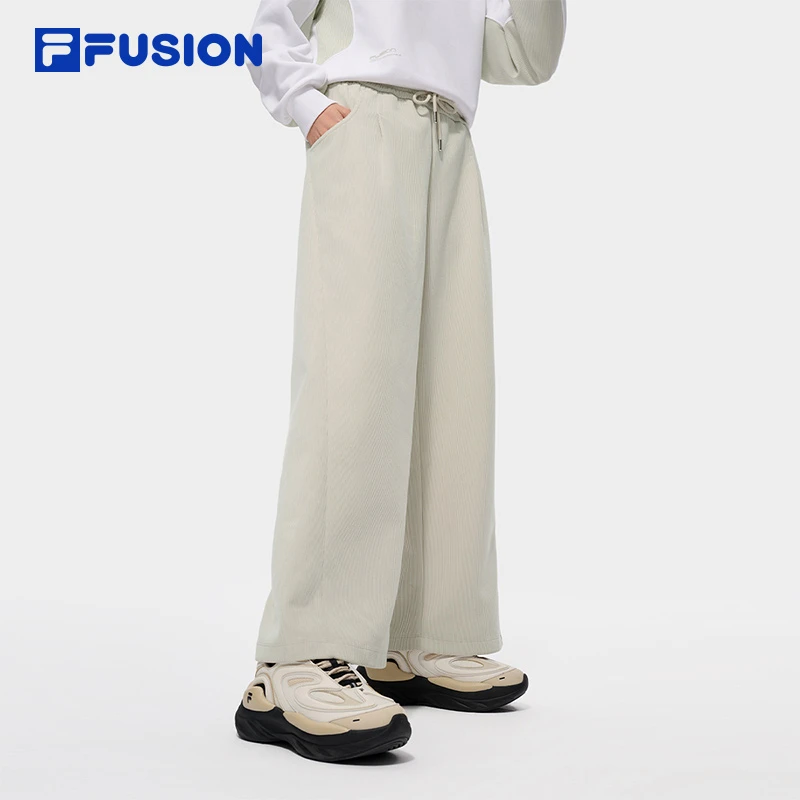 FILA FUSION斐乐针织长裤24冬季时尚休闲宽松阔腿裤T11W447605F