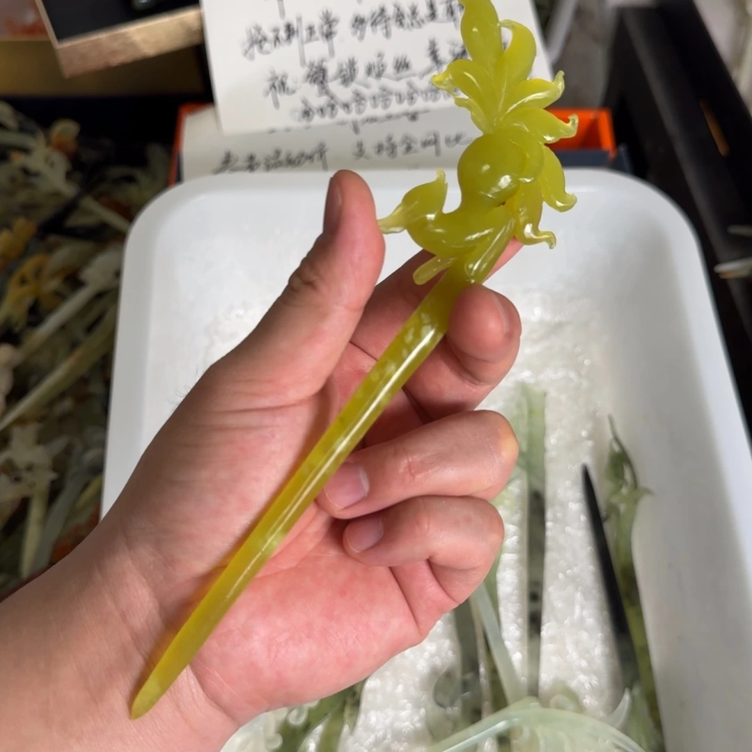 岫玉发饰未镶嵌明君玉簪贼拉好看