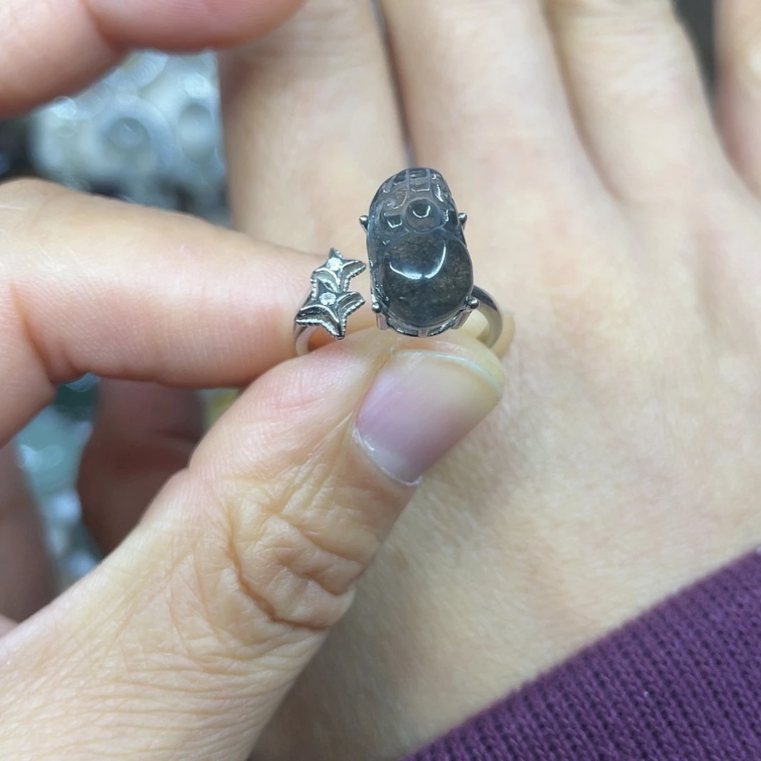 【闪购商品】银S925镶嵌珠宝半成品水晶戒指
