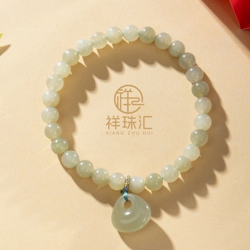 天然和田玉配和田玉小福袋手链 多样性发一 SL529