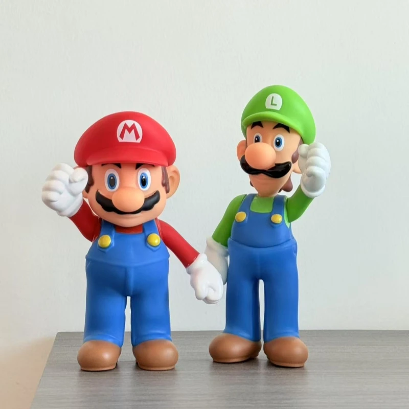 马里奥路易吉兄弟手办大号摆件超级玛丽公主模型玩具公仔卡通潮玩