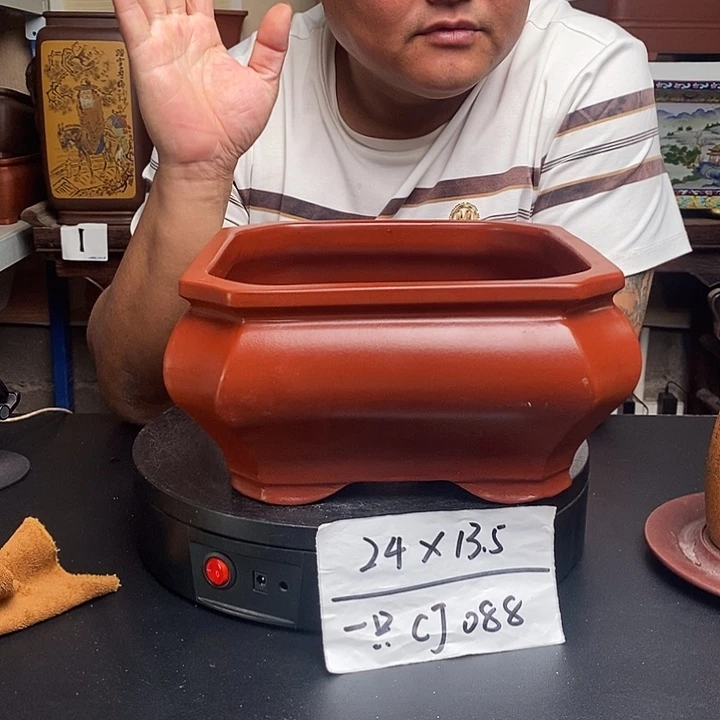 紫砂花盆货号一只CJ088