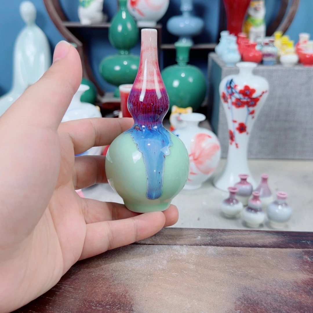 陶瓷手工小花器摆件