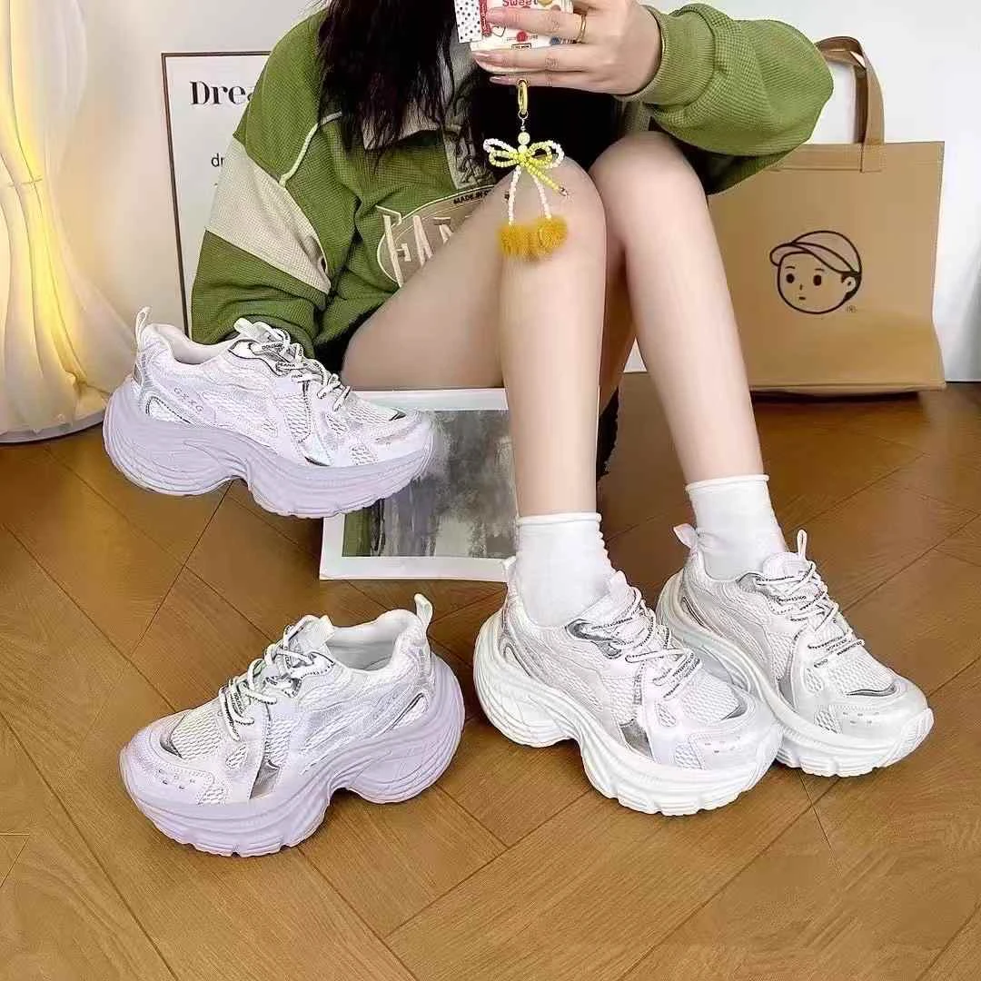 9035透网真皮老爹鞋超轻增高百搭舒适防滑潮流透气