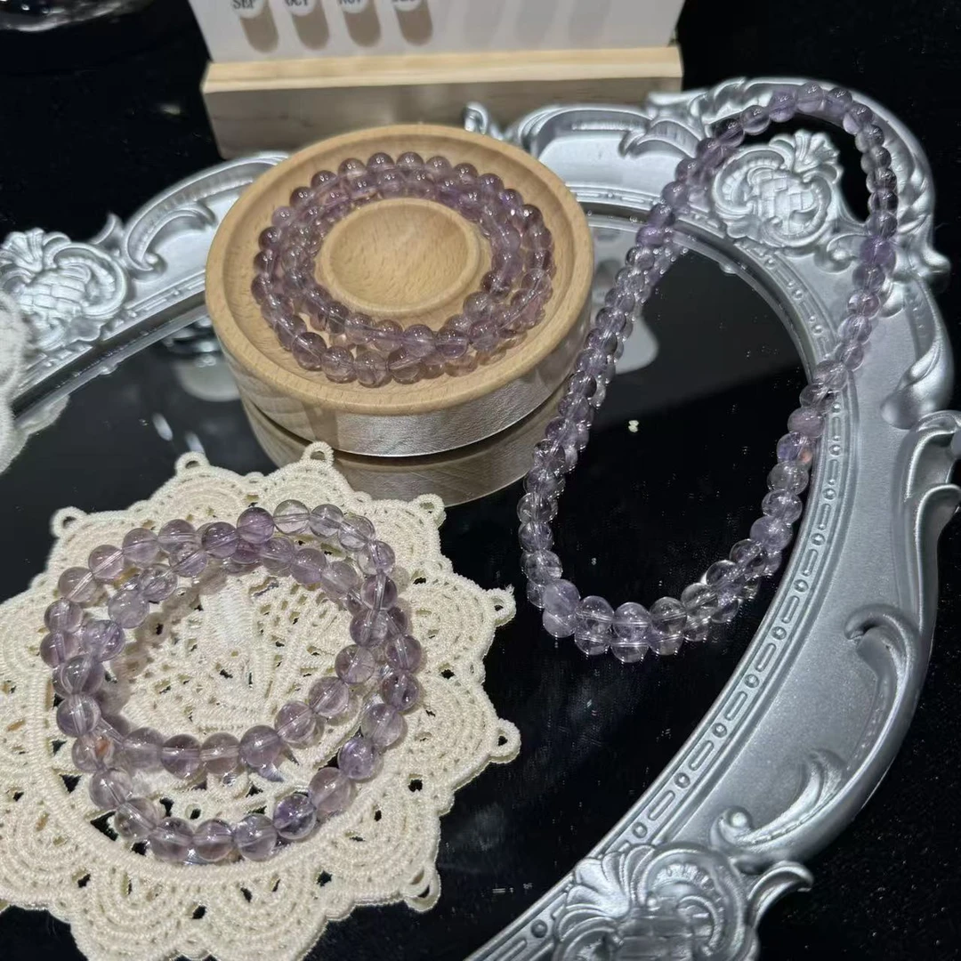 ZB天然玻利维亚紫水晶双圈素串手链—多样性发其一