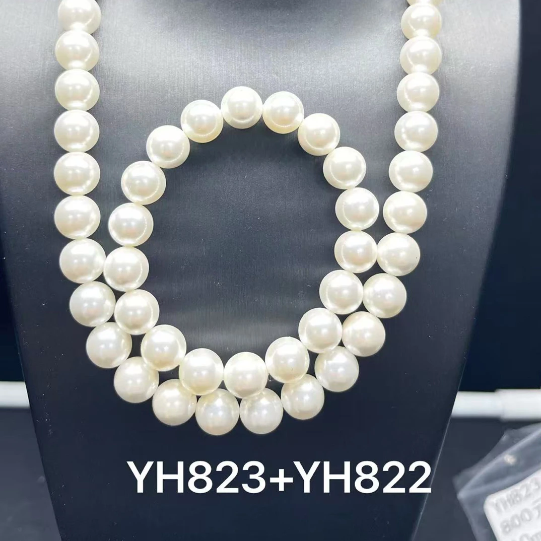 （枫子专属）YH823+YH822奥白色美人珠链 约10mm 多样性发货