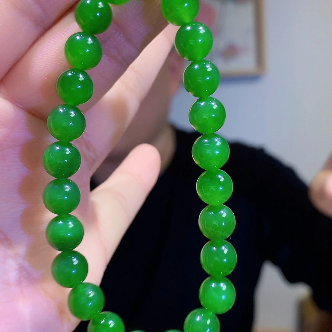 和田玉（碧玉）手链未镶嵌