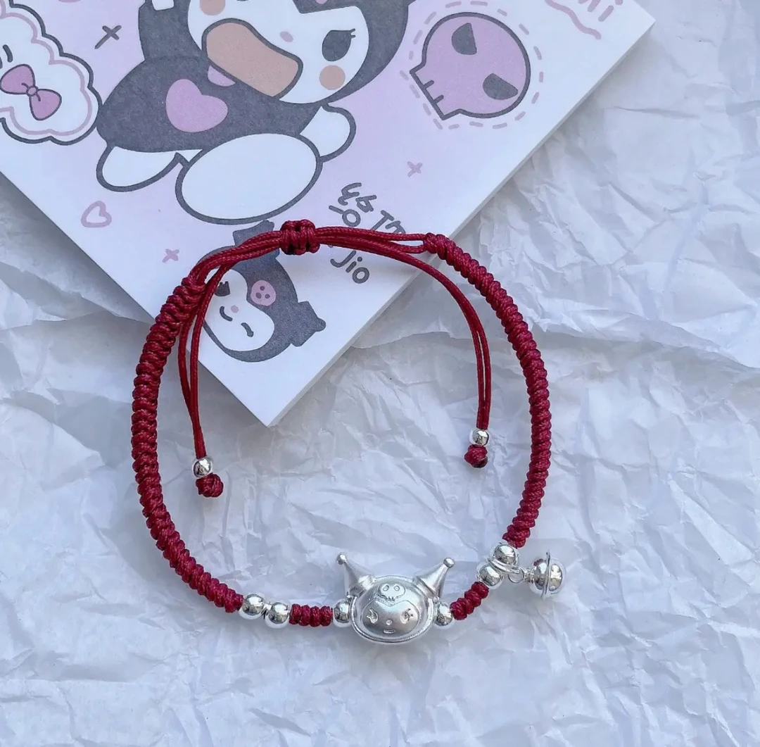 足银手链 足银999hello Kitty库洛米手绳三丽鸥生日礼物少女心