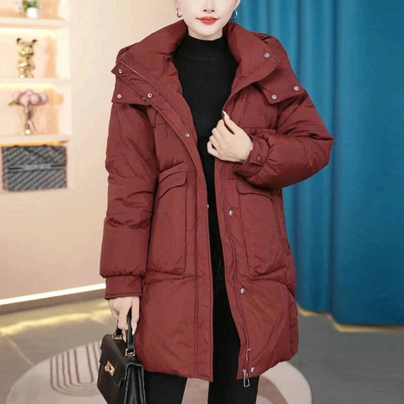 【JJ-18】2024年新款白鸭绒加厚休闲保暖时尚气质款羽绒服羽绒服