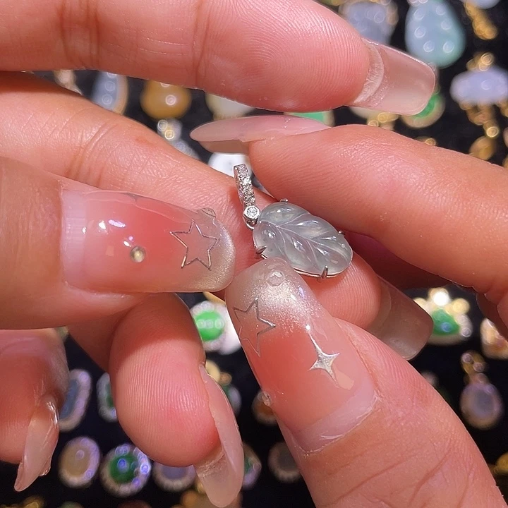 翡翠银S925镶嵌颈饰