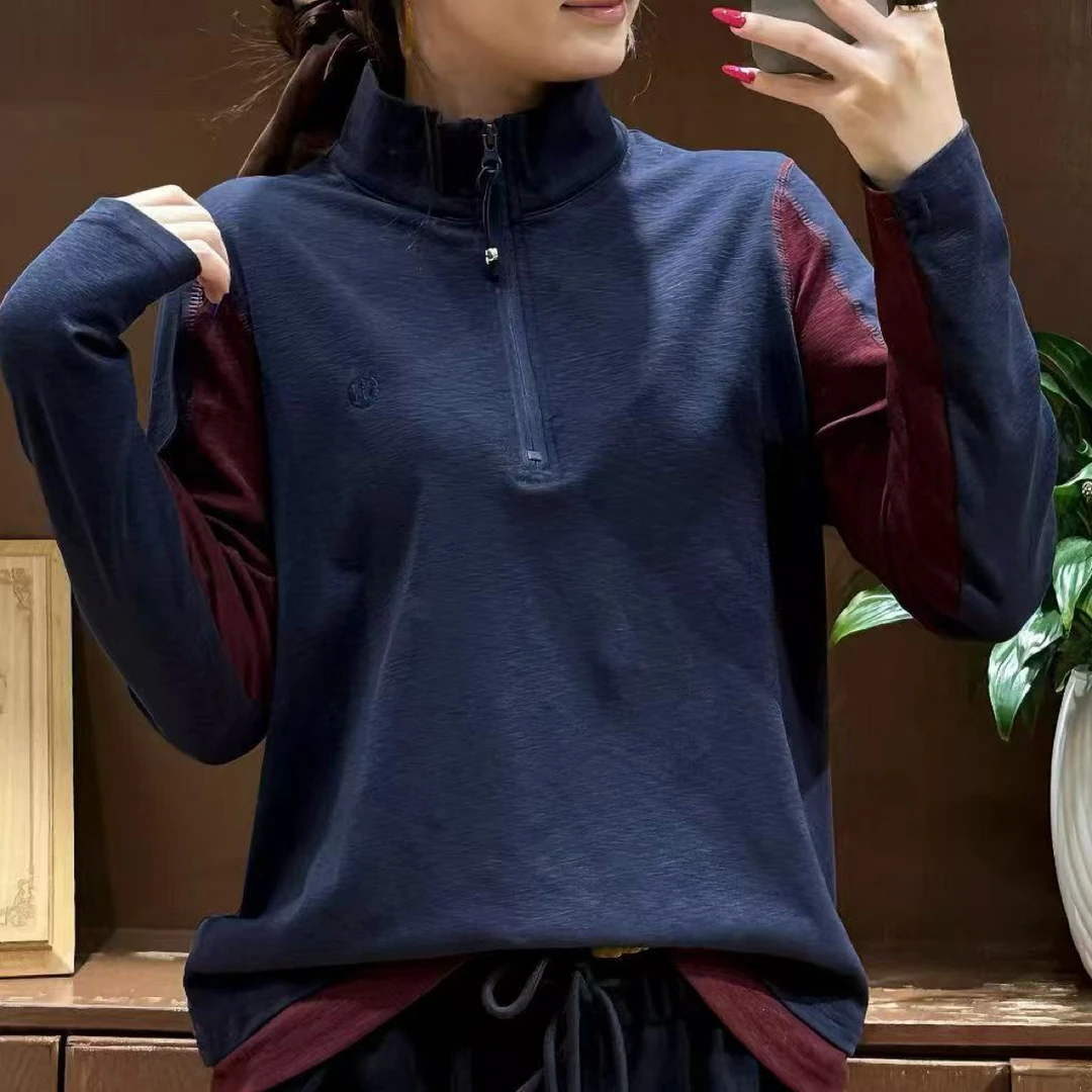 半拉链卫衣女2025新款爆款秋款宽松小个子长袖上衣