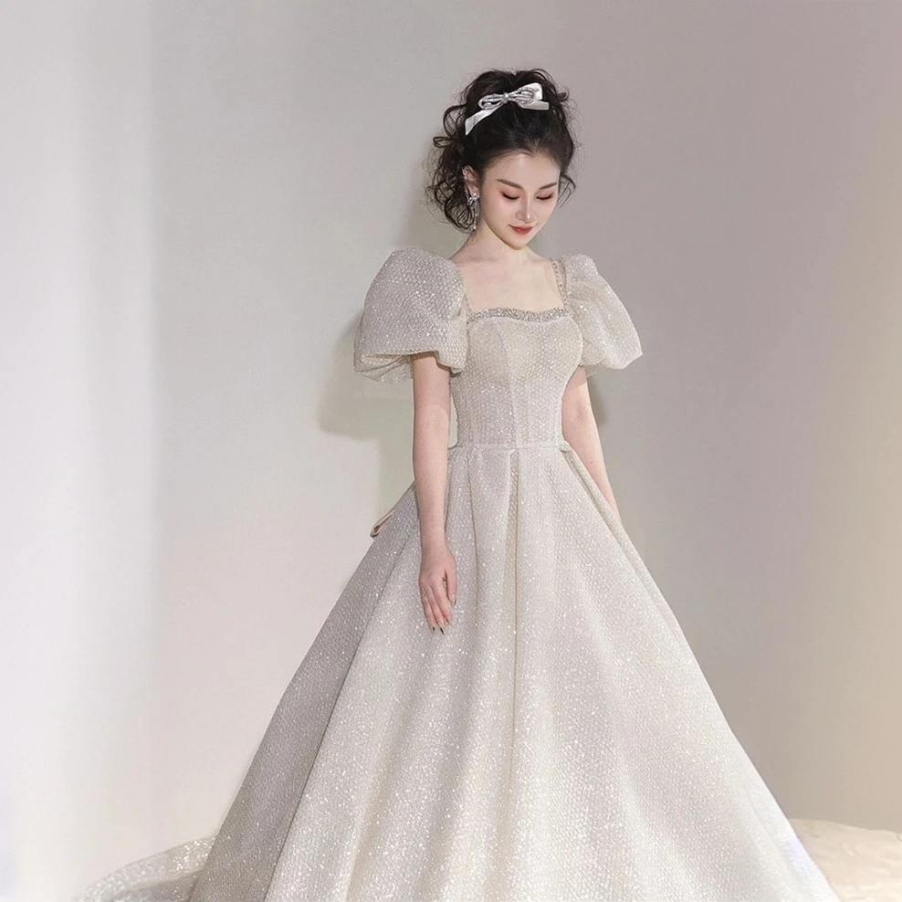 名媛晚礼服轻奢气质高级感气质主持人胖mm显瘦遮肚声乐艺考演出服