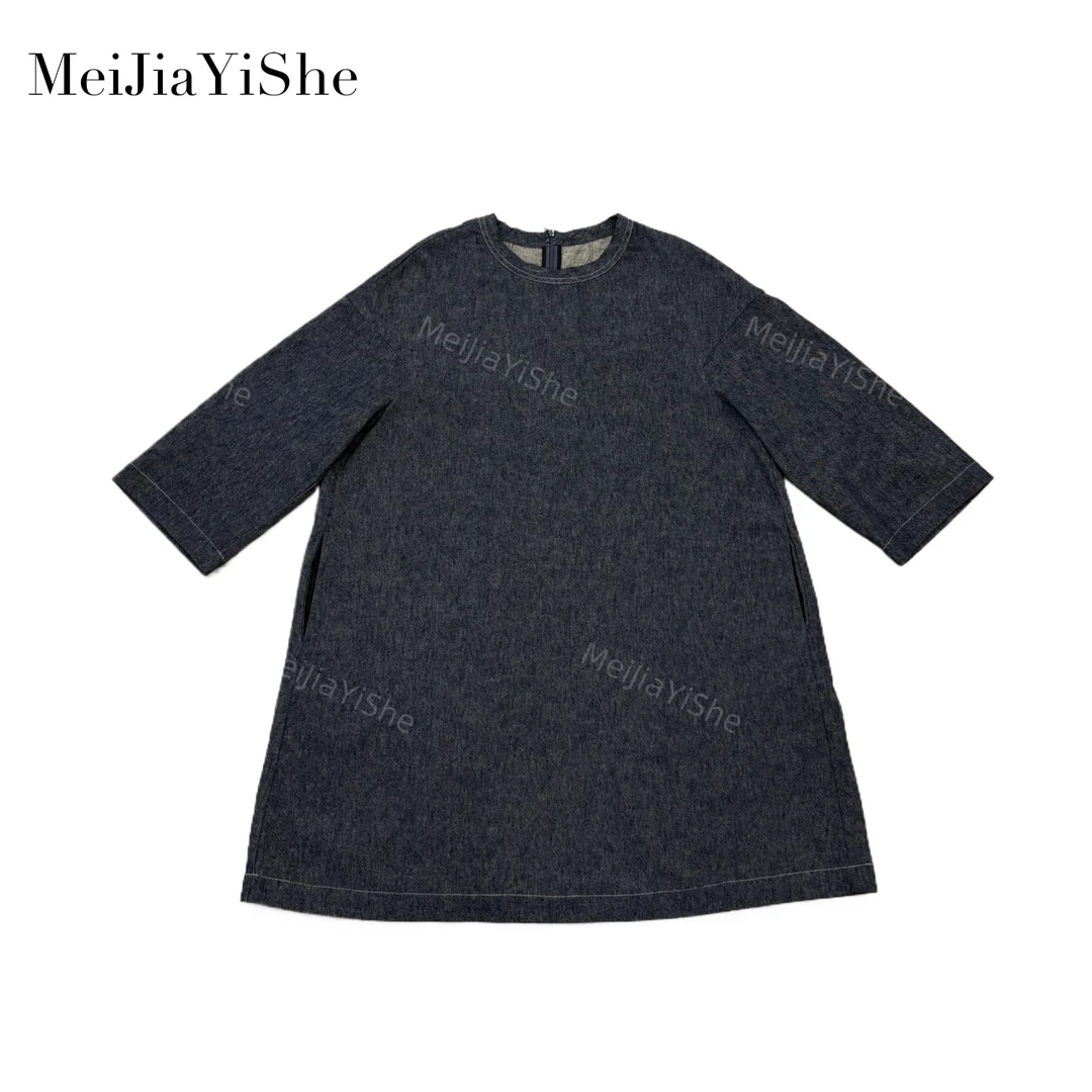 梅家2025新款原创复古文艺圆领套头上衣