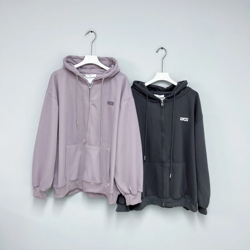 144春季女士外套 休闲百搭时尚宽松带帽长袖