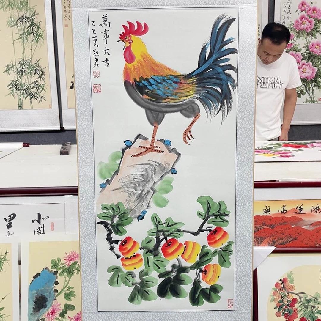 国画手绘手写作品