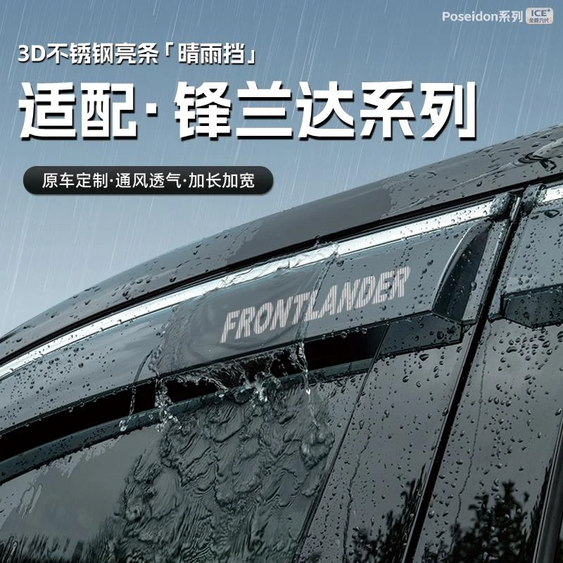 适用丰田24款锋兰达汽车晴雨挡车窗雨眉防雨条配件遮雨挡雨板装饰