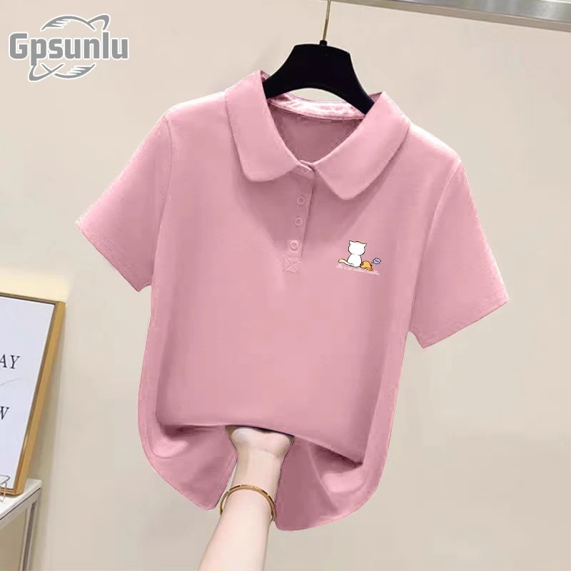 gpsunlu夏季显瘦大码衫上衣时尚气质优显瘦遮肚子春秋长袖t恤