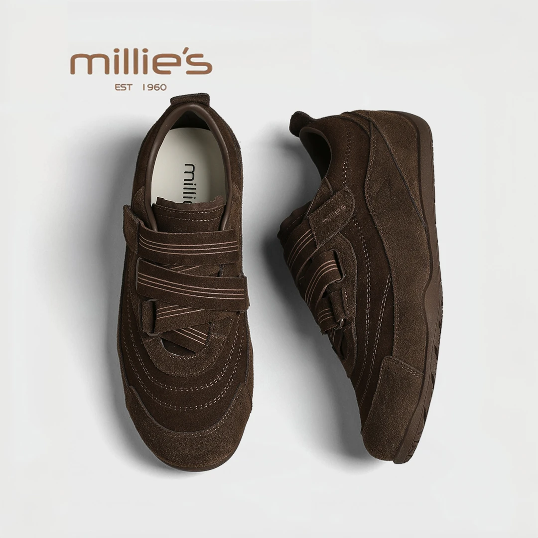 MILLIE'S/妙丽时尚潮流舒适德训鞋2025新款女鞋休闲鞋百搭运动鞋