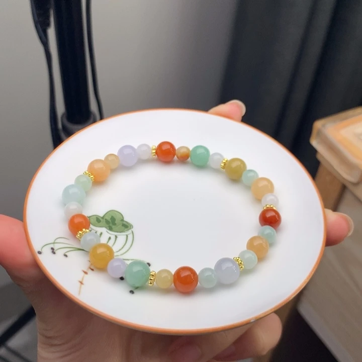 翡翠未镶嵌手链翡翠y3112 卡7.6