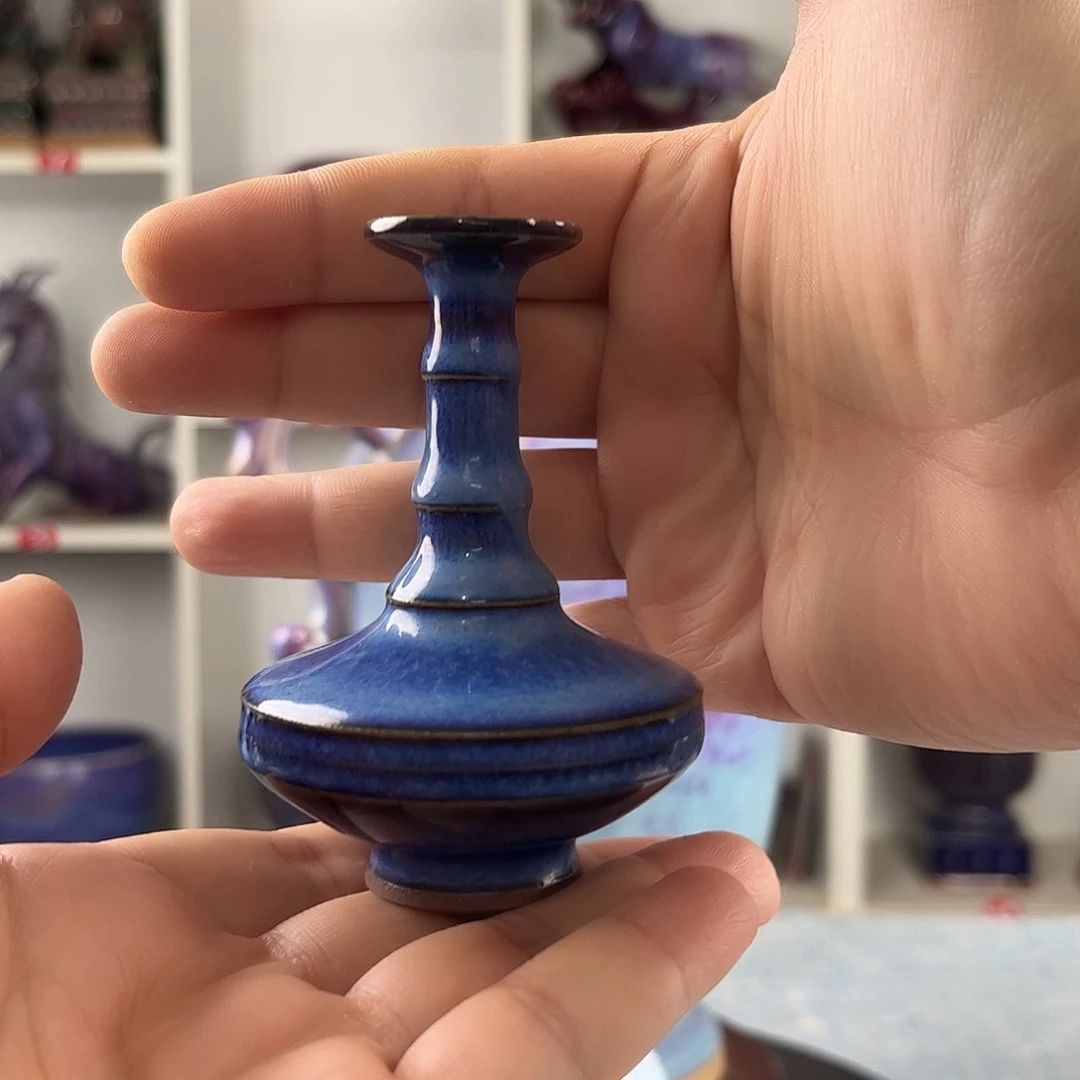 瓷片摆件……节节高升，手工 炭烧，