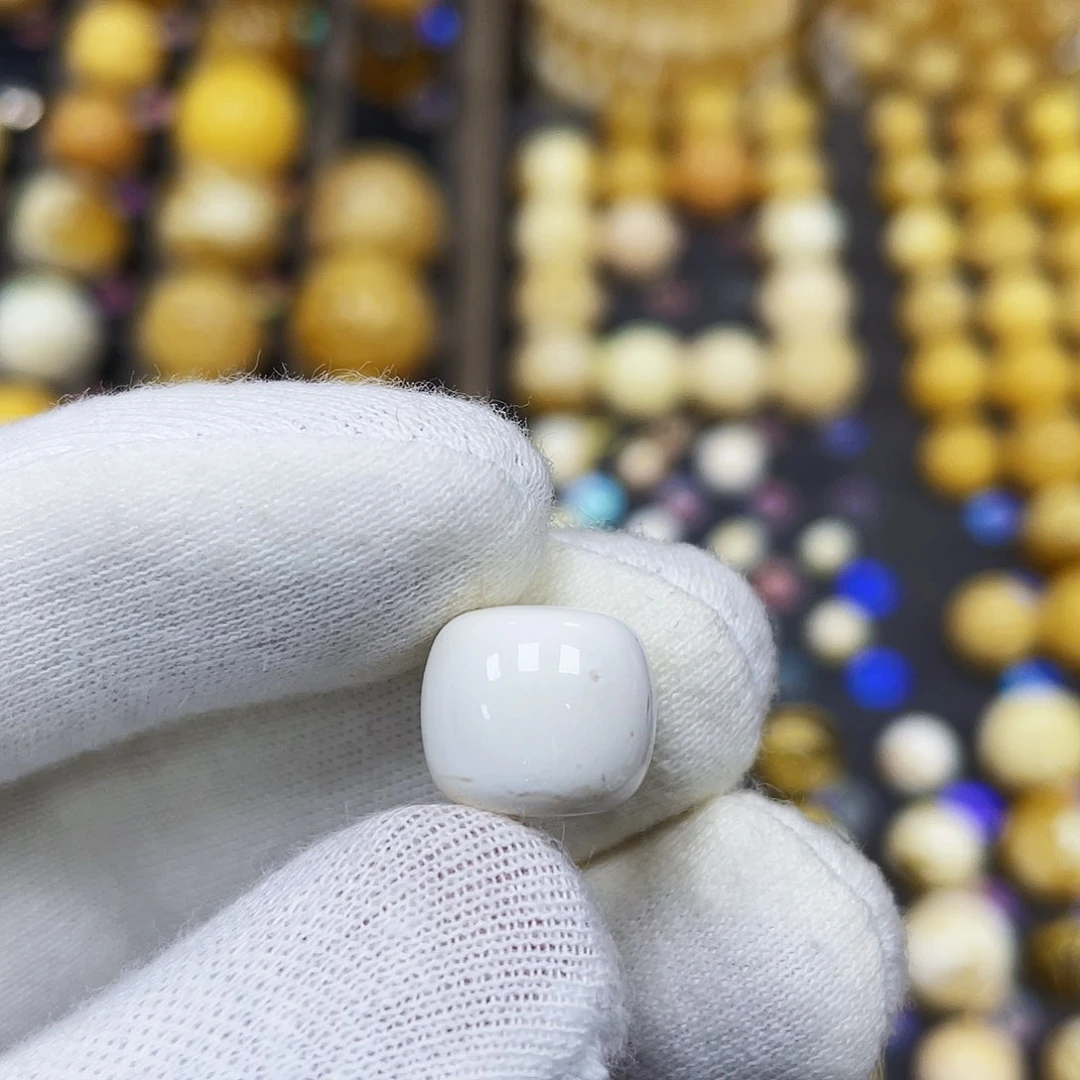 蜜蜡珠宝奇石未镶嵌12.0mm*10.5mm顶瓷白蜡｜老型