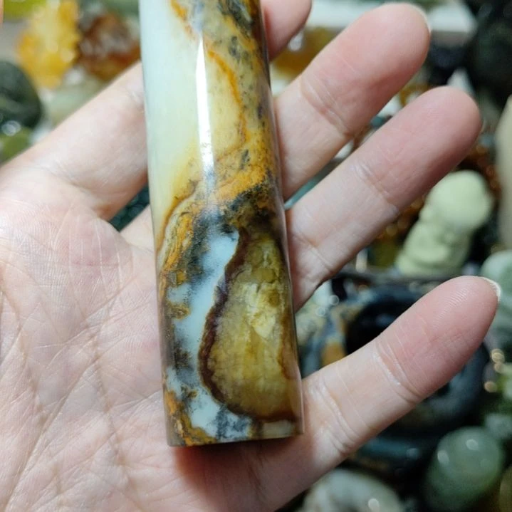 未镶嵌岫玉手把件