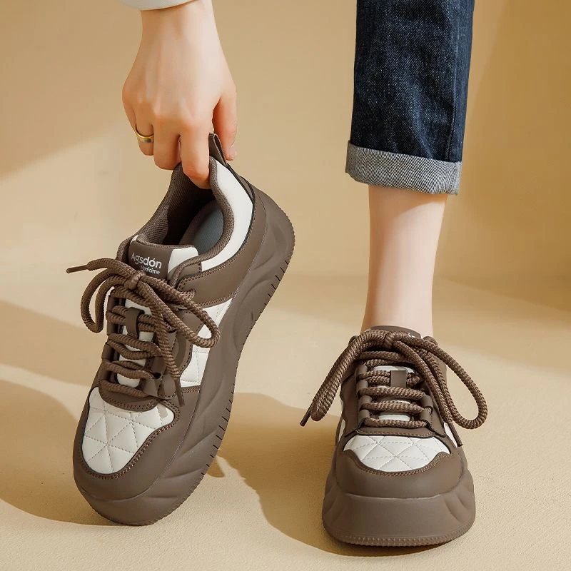 断码板鞋女厚底韩版百搭休闲运动鞋子H-9