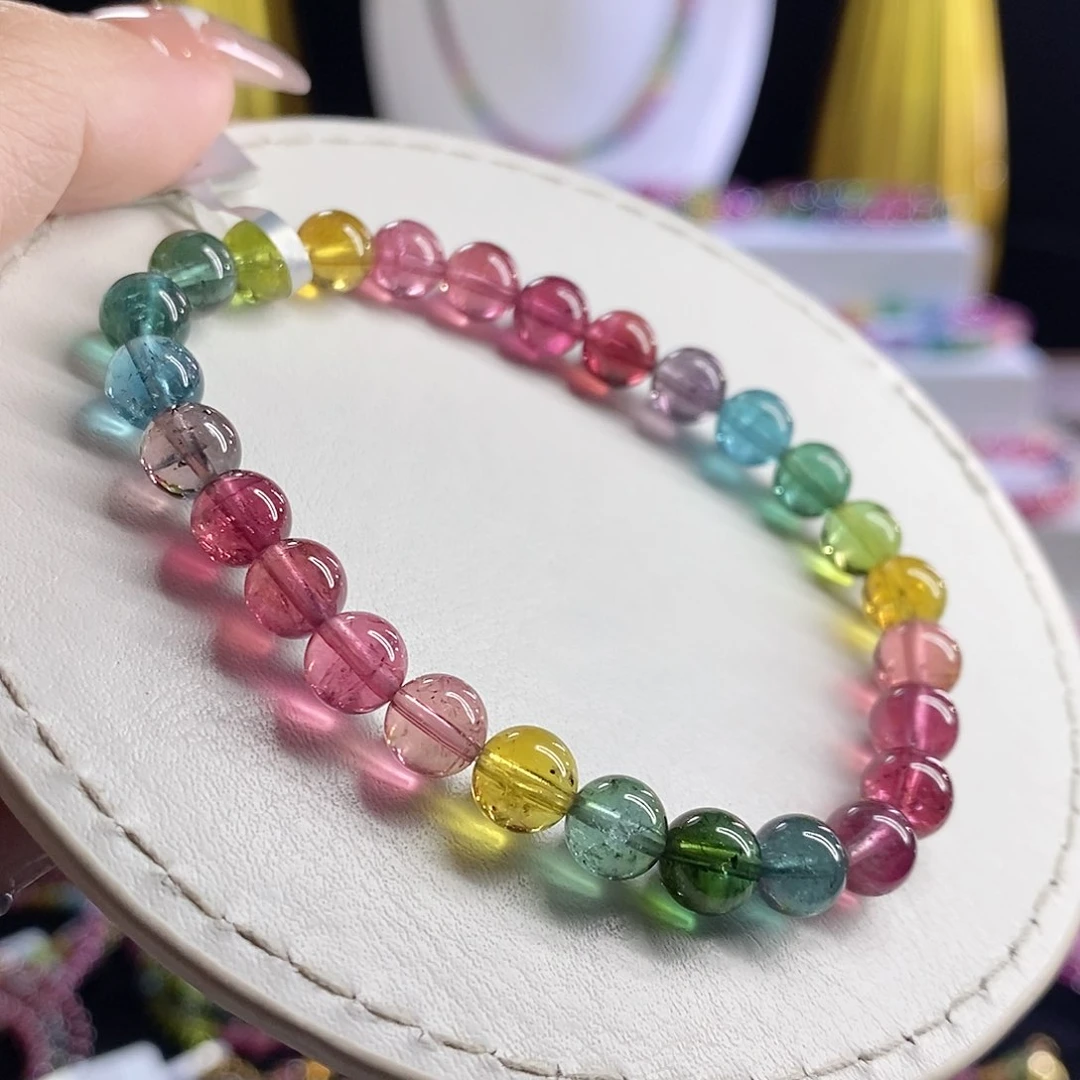 未镶嵌手链碧玺浓艳