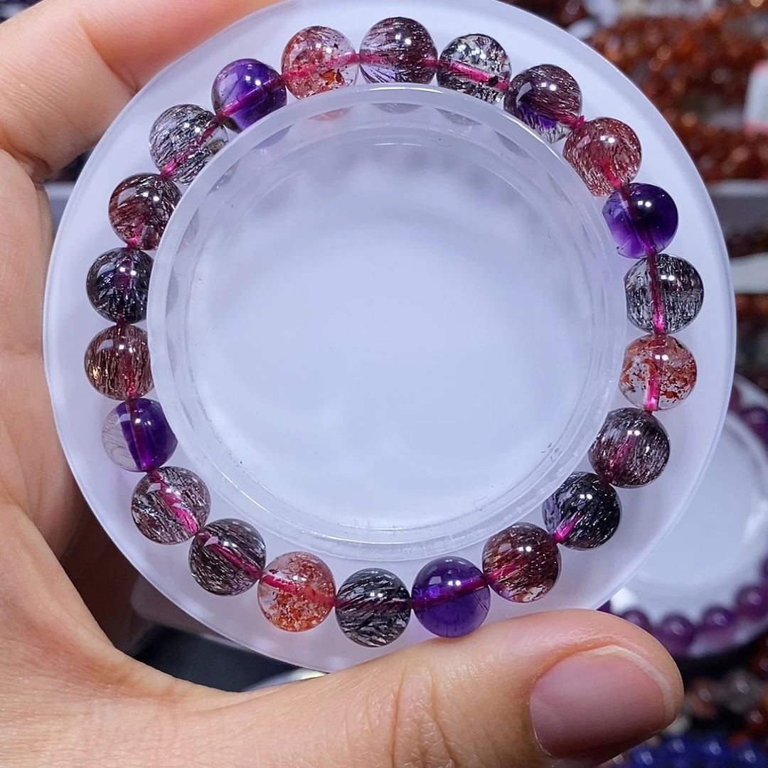 水晶未镶嵌手链黑加仑8.8