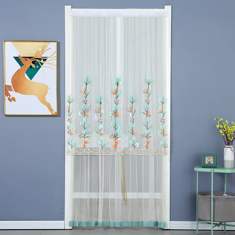 N半盏流年绿-魔术贴防蚊门帘卧室客厅隔断帘室内装饰帘子防蚊透气