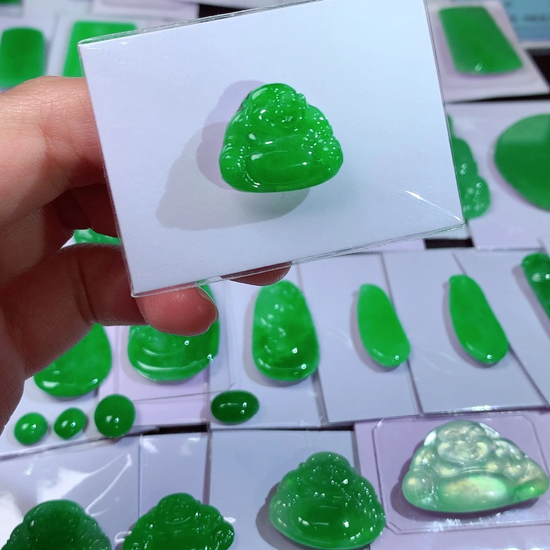 颈饰未镶嵌翡翠天然翡翠