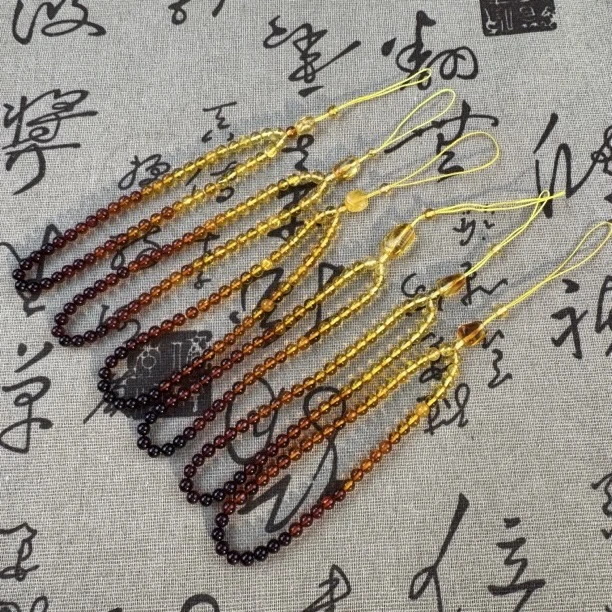 【景轩珠宝】手机挂链彩虹手串金珀渐变血珀天然琥珀多样性发一件