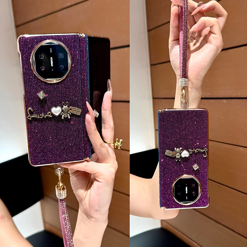 适用华为matex5手机壳折叠屏中轴新款x6典藏版x3高端创意蝴蝶女款