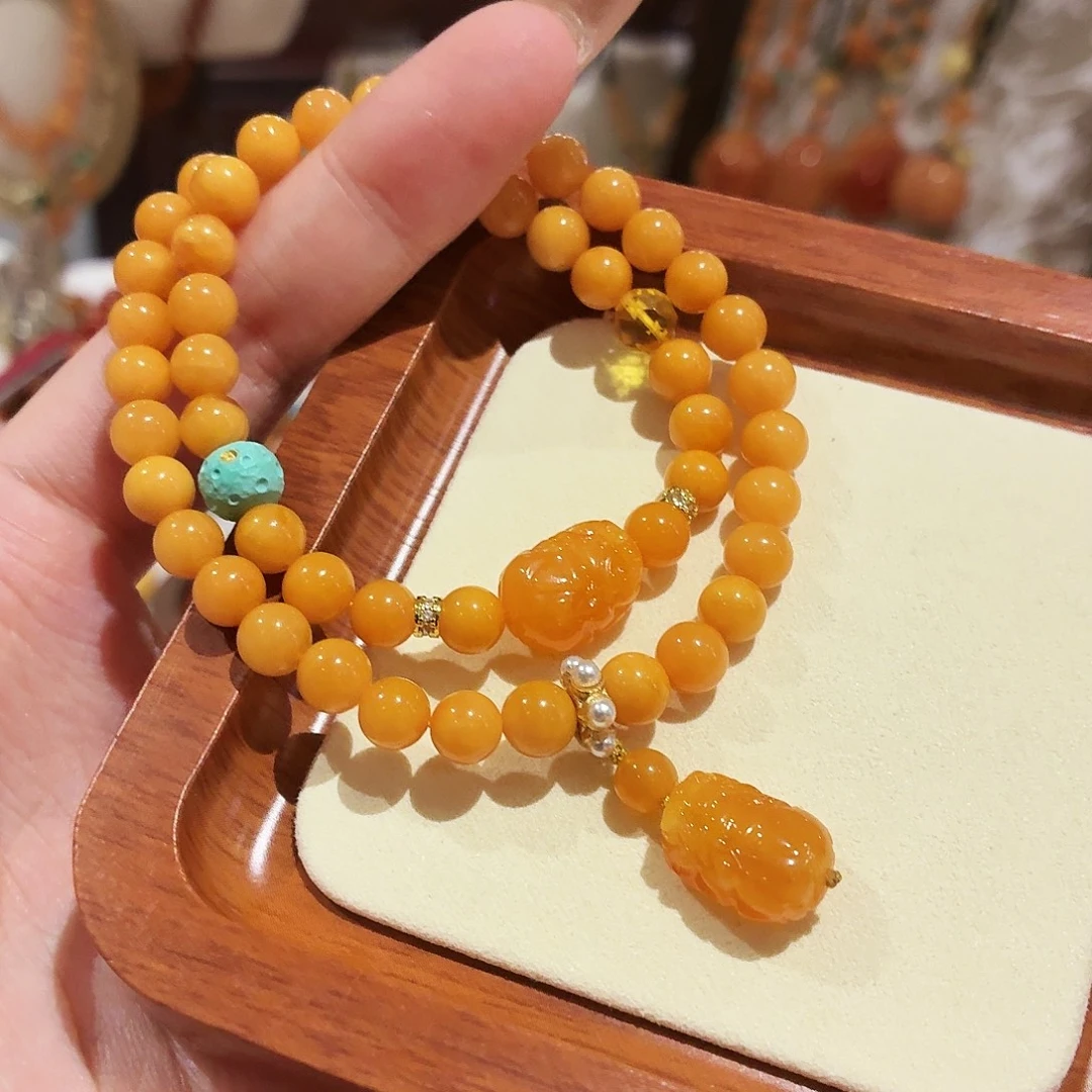 蜜蜡未镶嵌手链手串