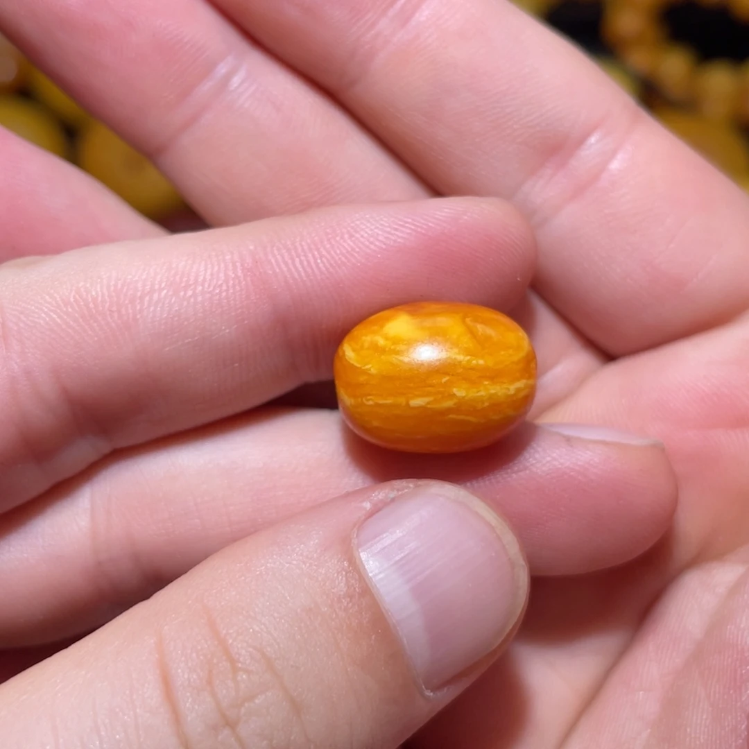 花***界琥珀未镶嵌裸石枣珠