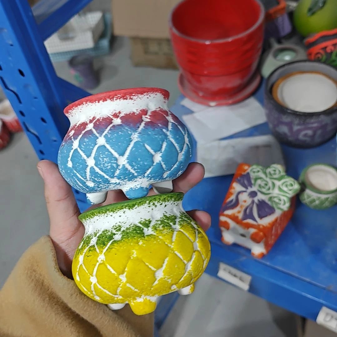 红陶吸水透气的白陶花盆凑满12发货