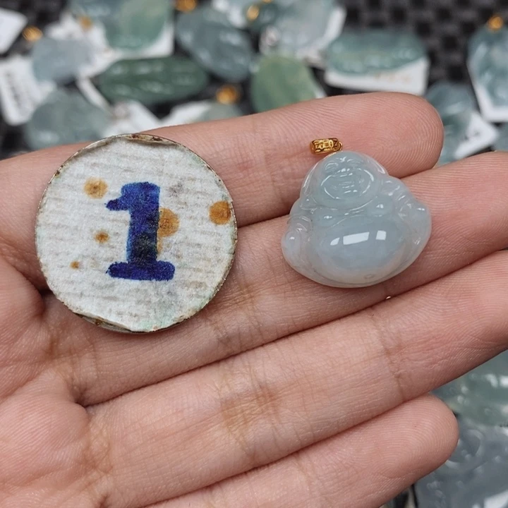 【闪购商品】翡翠18K金镶嵌吊坠(不含链)